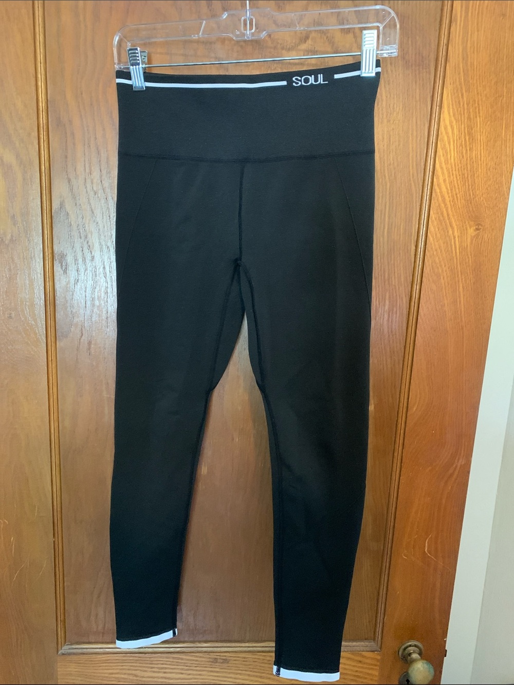 SOUL Girls' Black High-Waist Athletic Leggings